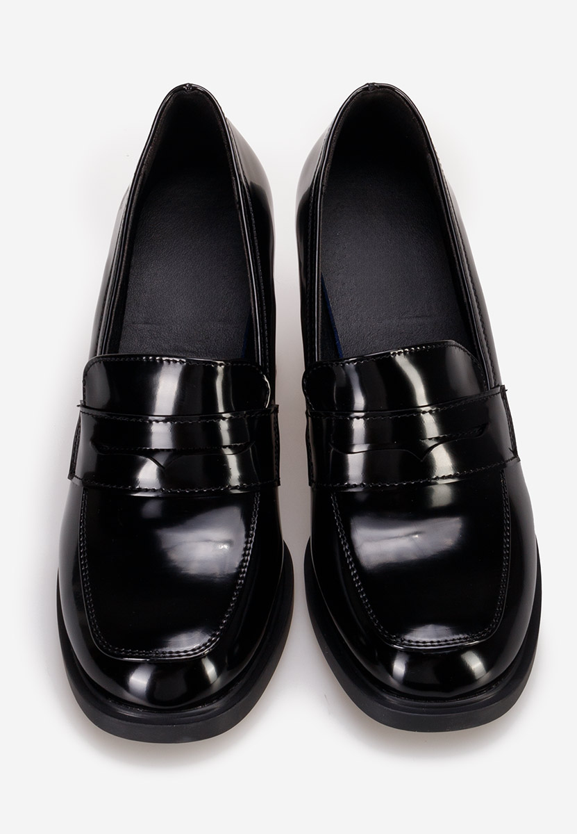 Loafers γυναικεια με τακουνι Odesia μαύρα