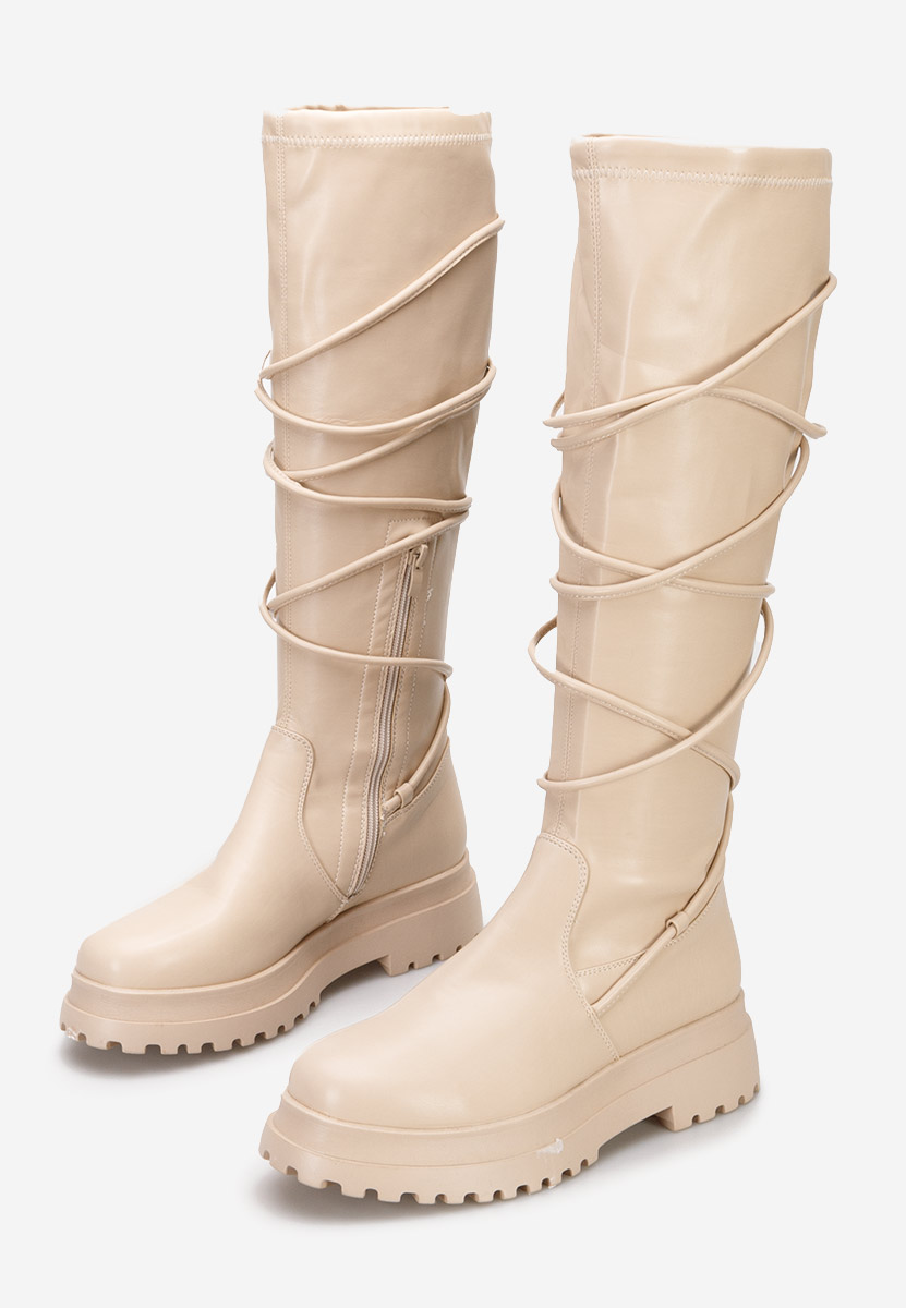 Ψηλές μπότες Cazorla μπεζ