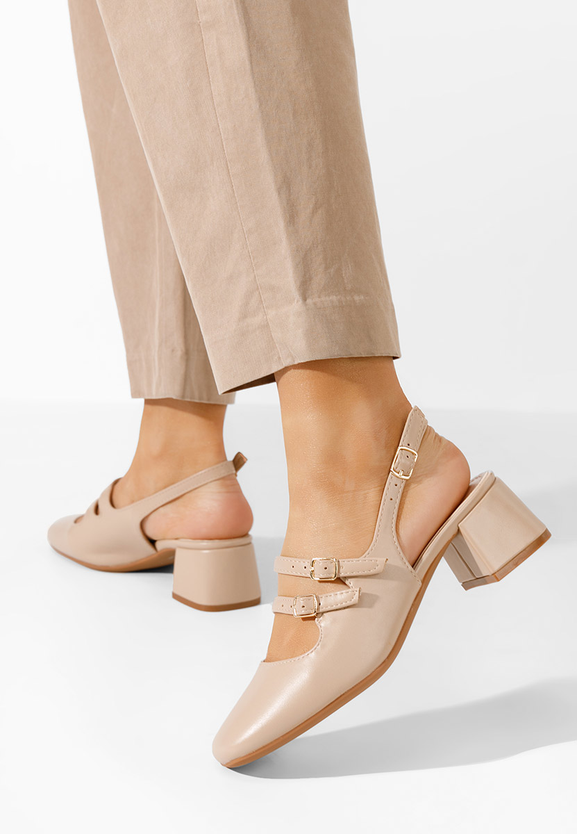 Γόβες slingback Sivida μπεζ