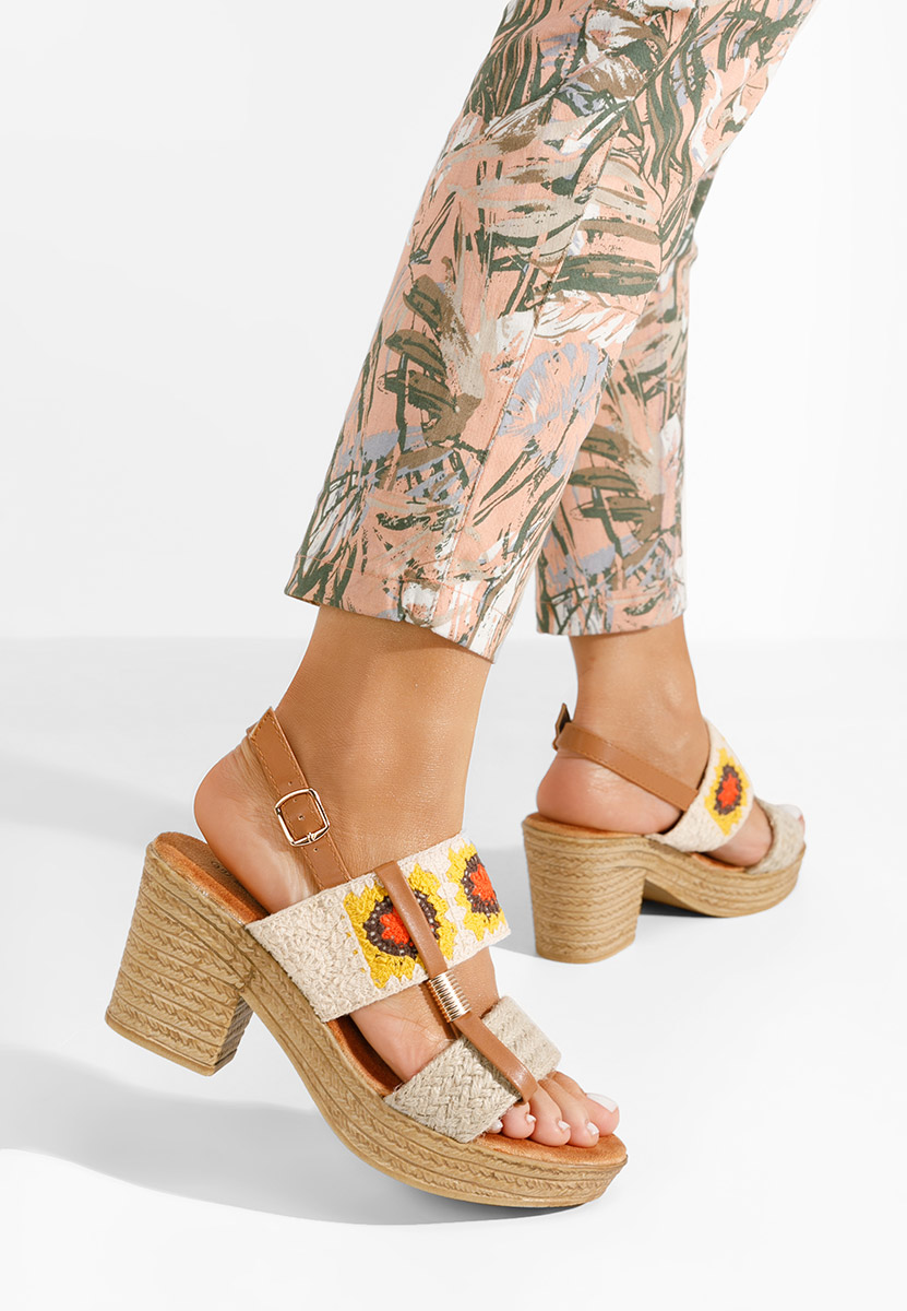 Σανδάλια με πλατφόρμα Zeina V2 μπεζ