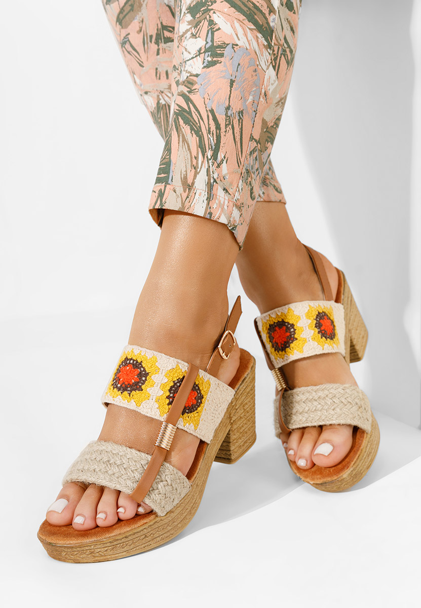 Σανδάλια με πλατφόρμα Zeina V2 μπεζ