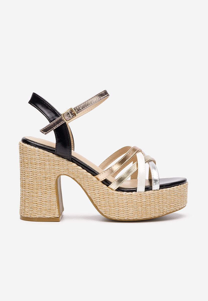 Πέδιλα με χοντρο τακουνι Alca Μαύρα