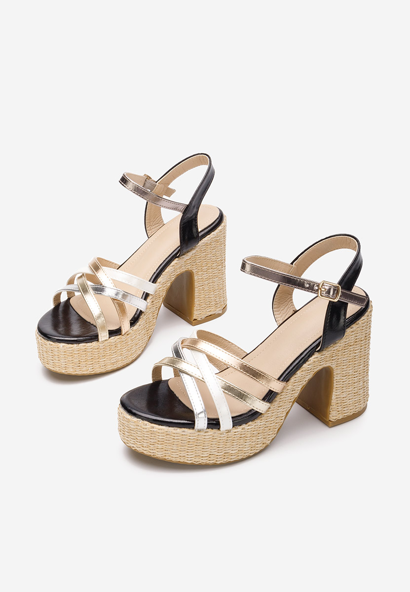 Πέδιλα με χοντρο τακουνι Alca Μαύρα