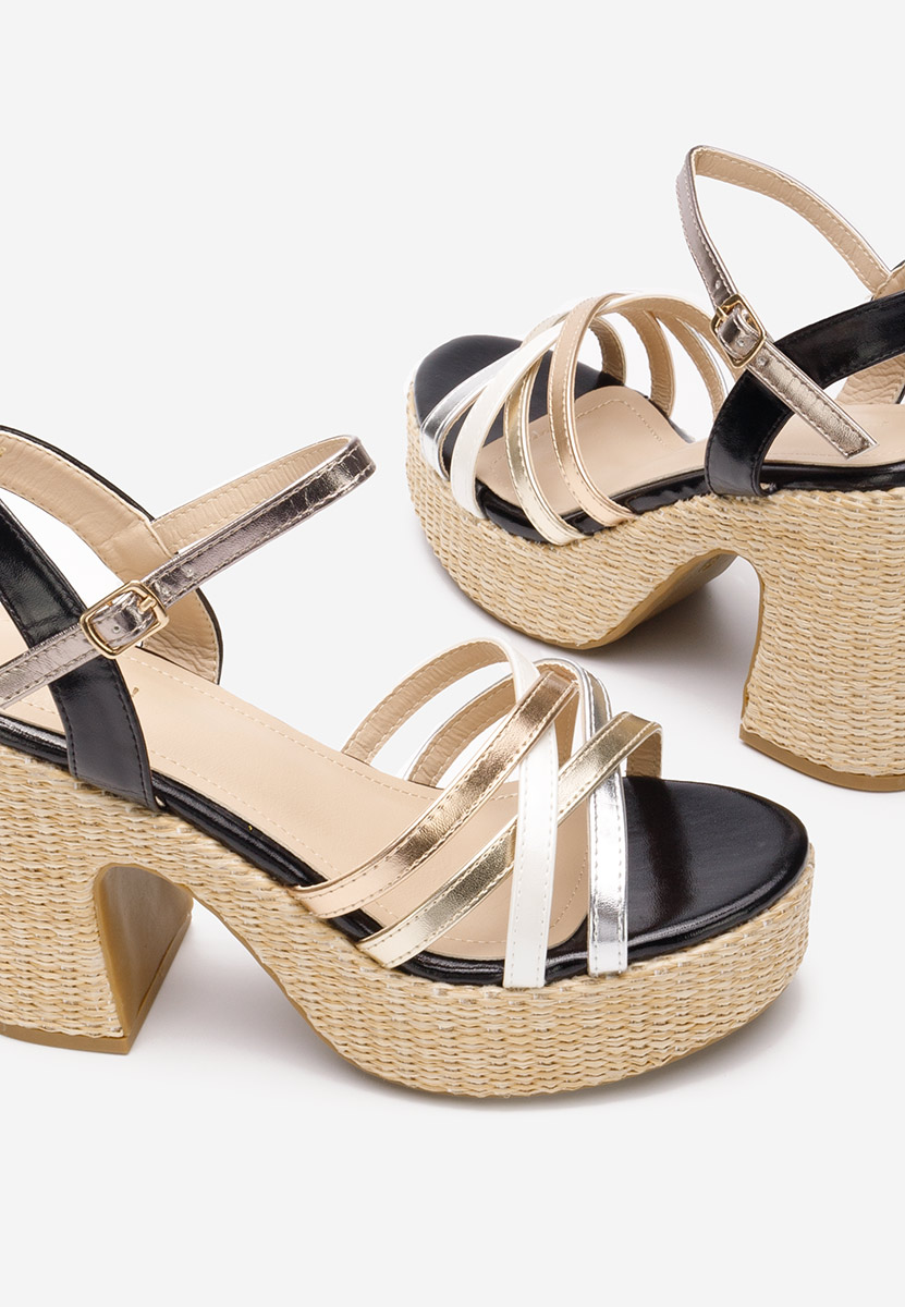 Πέδιλα με χοντρο τακουνι Alca Μαύρα