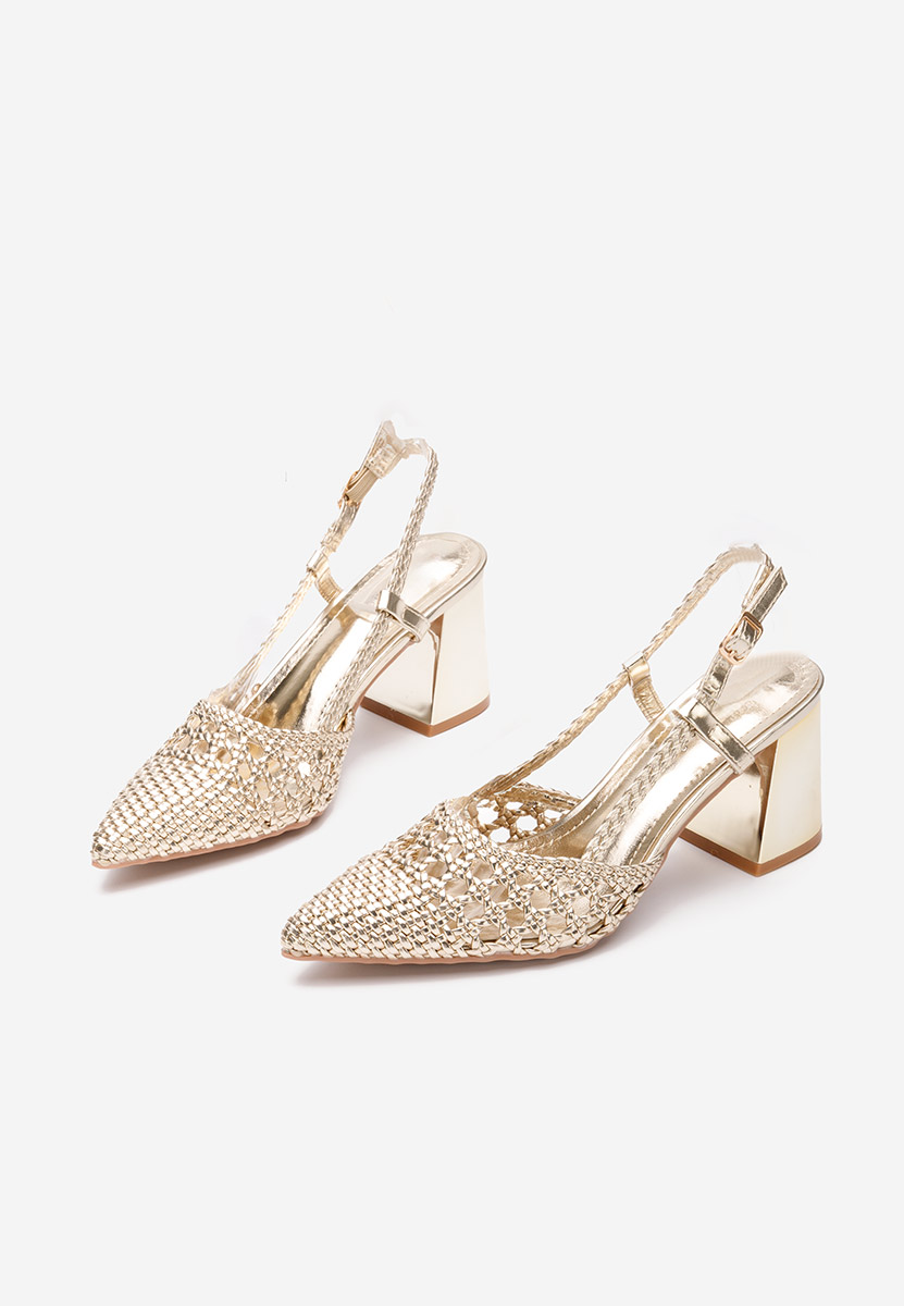 Γόβες slingback Letira χρυσο