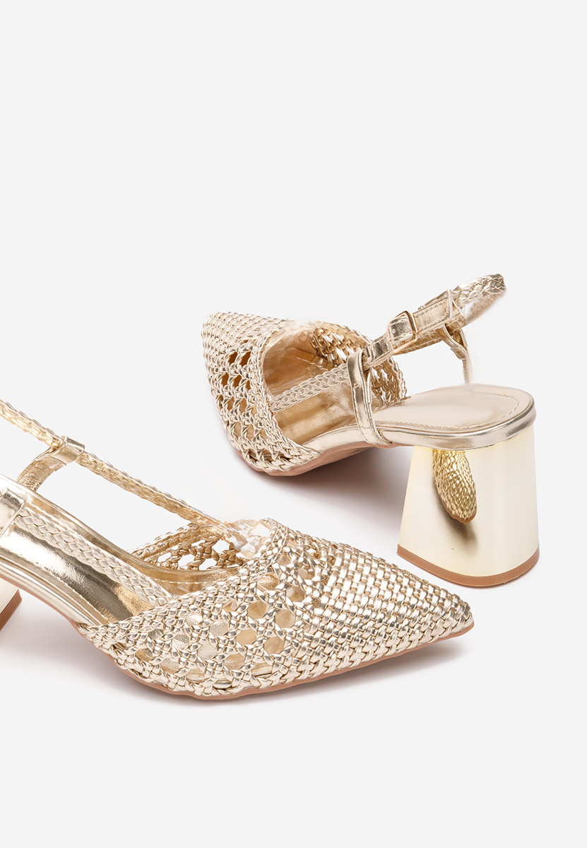 Γόβες slingback Letira χρυσο