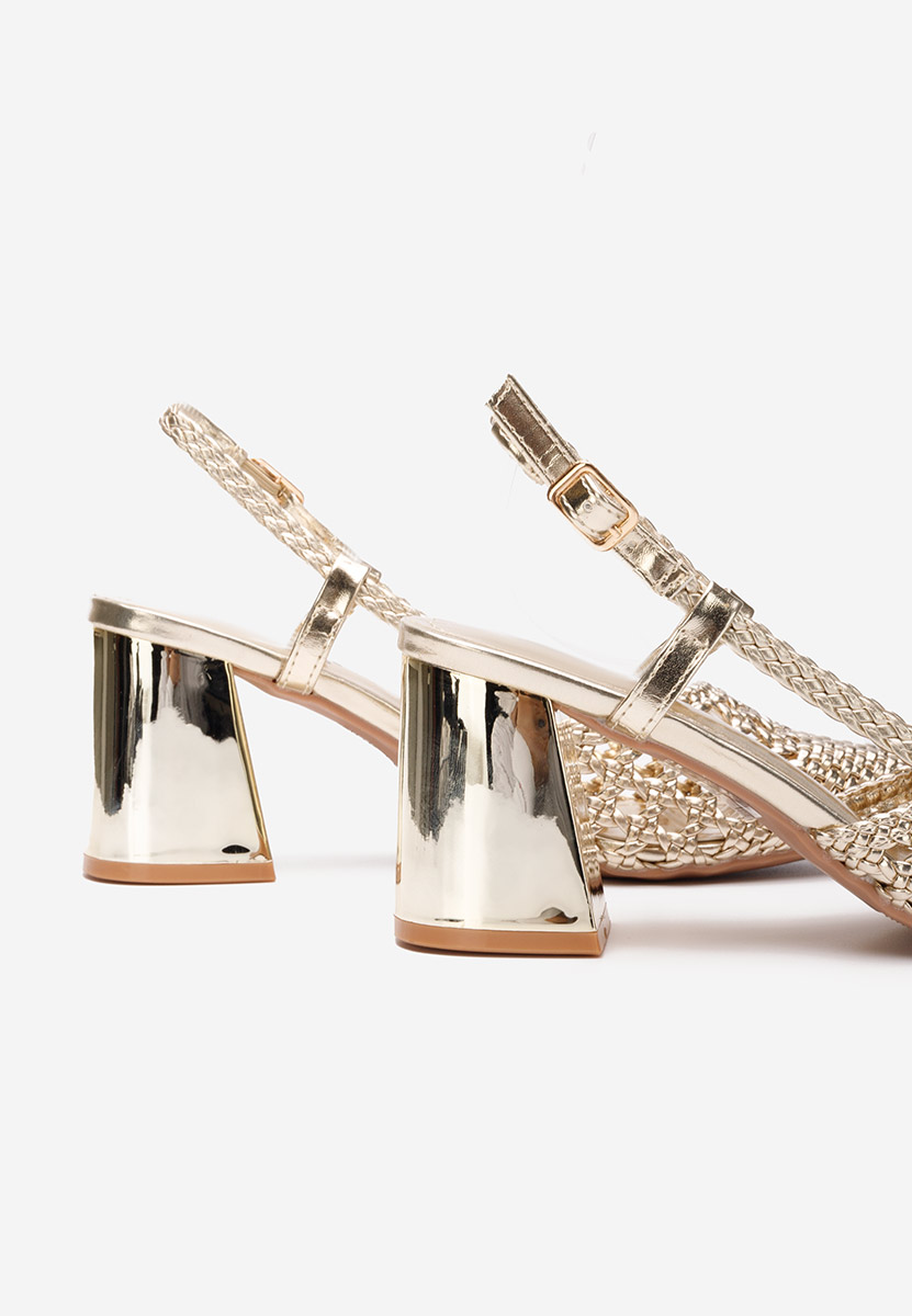 Γόβες slingback Letira χρυσο
