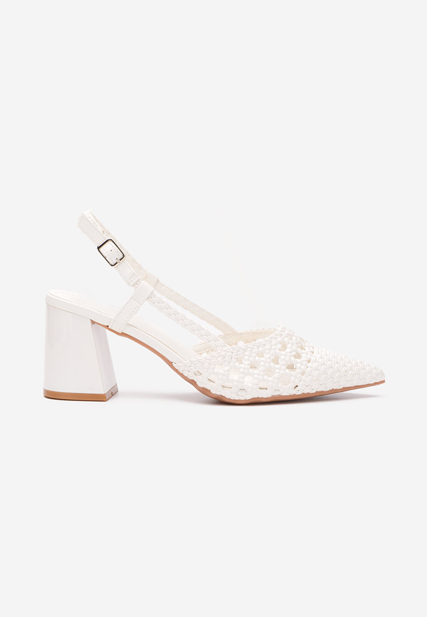 Γόβες slingback Letira λευκά