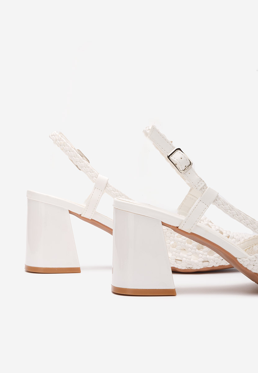 Γόβες slingback Letira λευκά