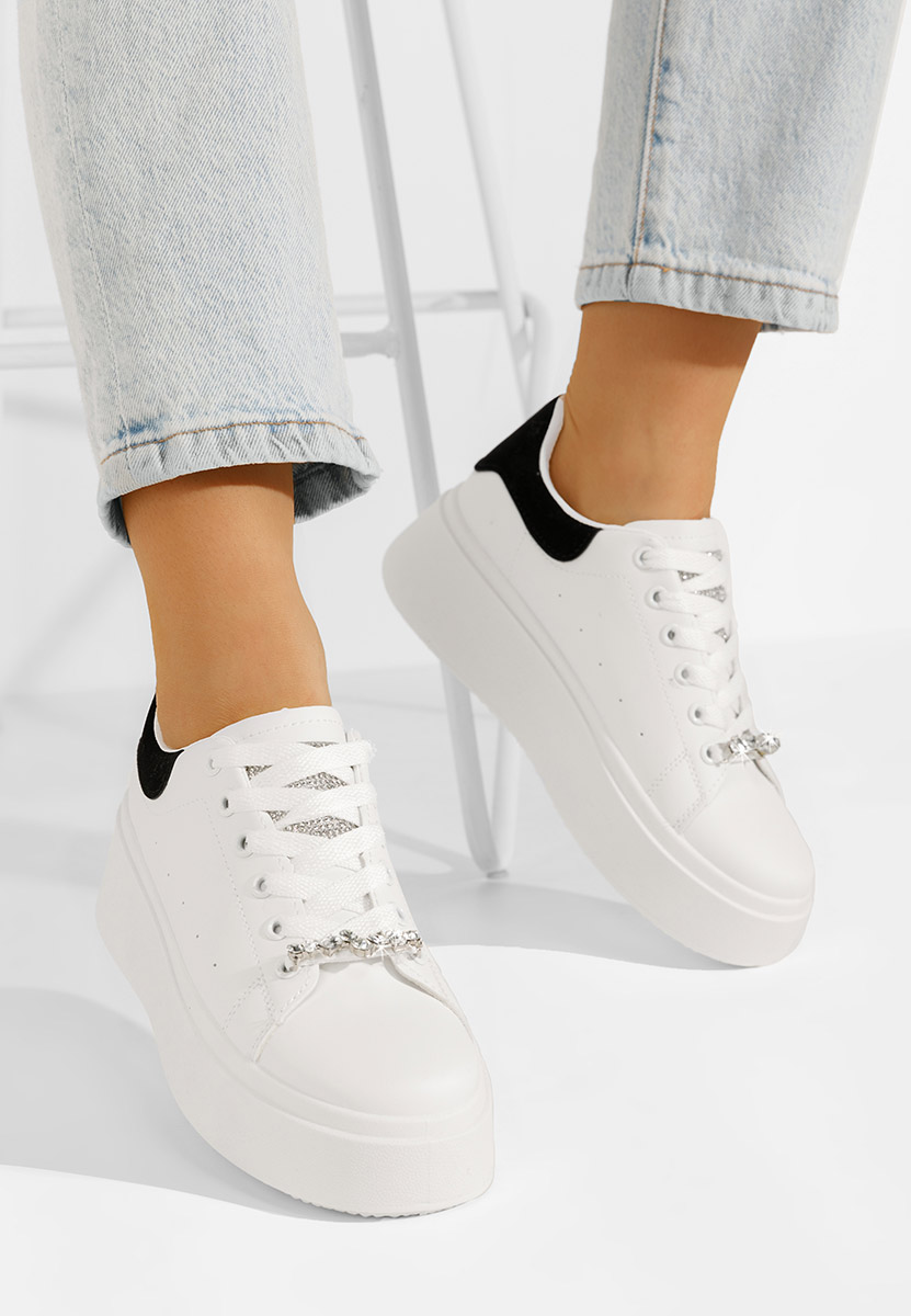 Sneakers με πλατφόρμα Ellianna λευκά