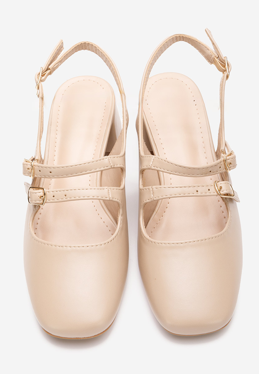 Γόβες slingback Sivida μπεζ