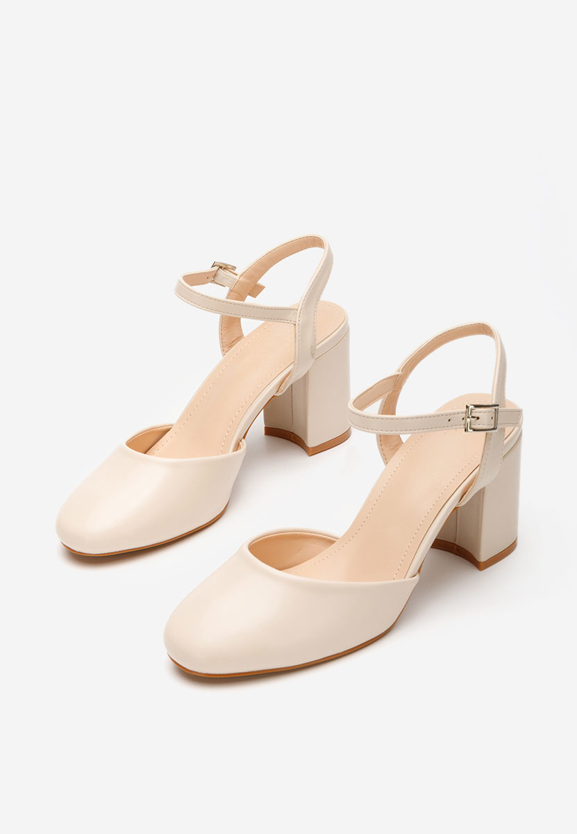 Γόβες slingback Asmita μπεζ