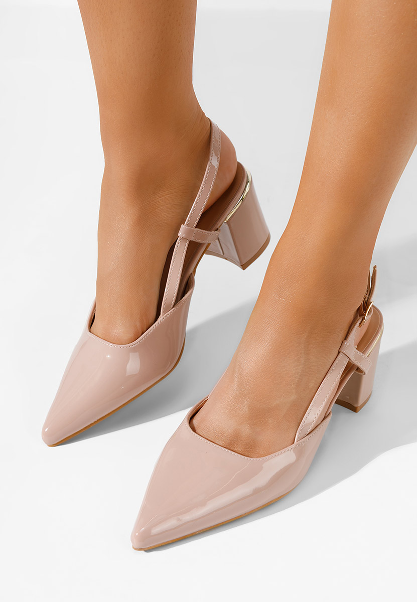 Γόβες slingback Marla μπεζ