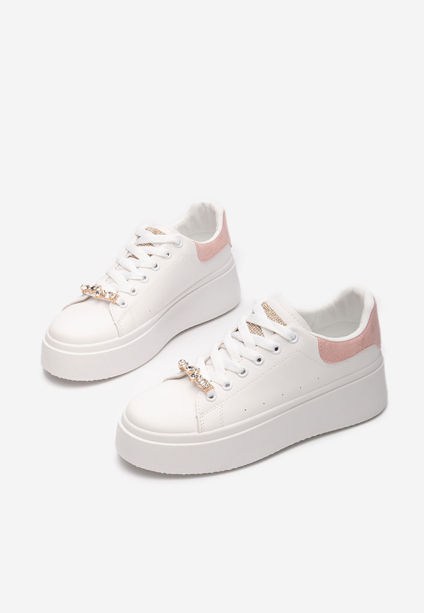 Sneakers με πλατφόρμα Ellianna V6 λευκά