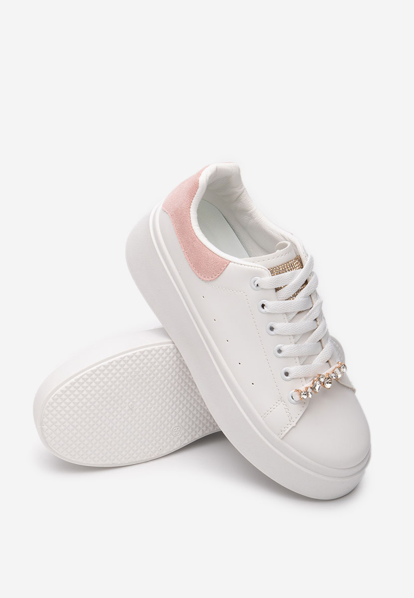 Sneakers με πλατφόρμα Ellianna V6 λευκά