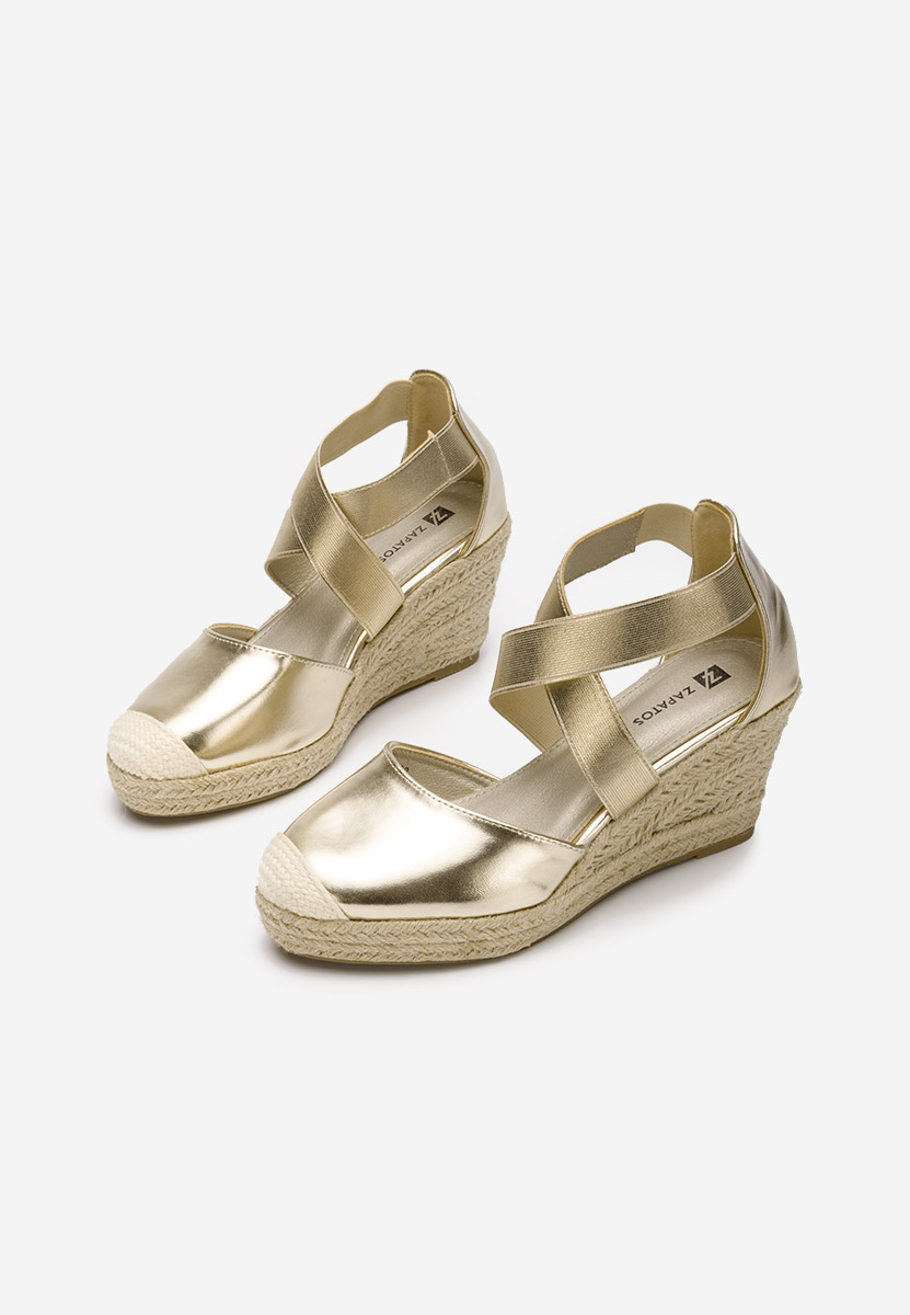 Πέδιλα πλατφόρμες Rosaria χρυσα