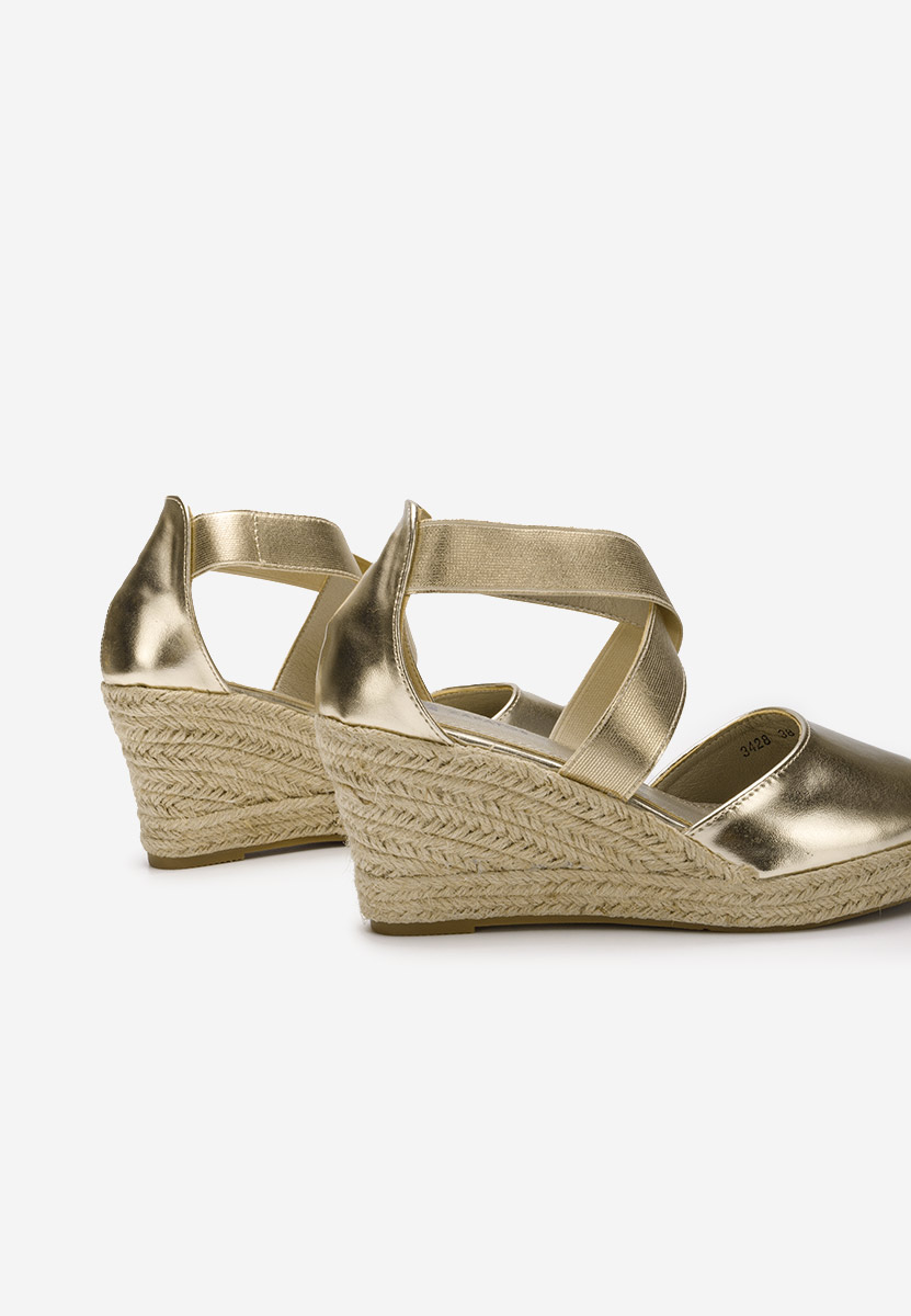 Πέδιλα πλατφόρμες Rosaria χρυσα