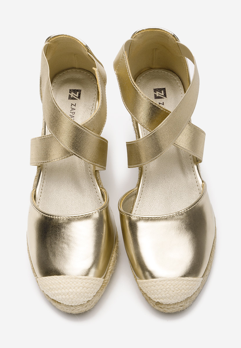 Πέδιλα πλατφόρμες Rosaria χρυσα
