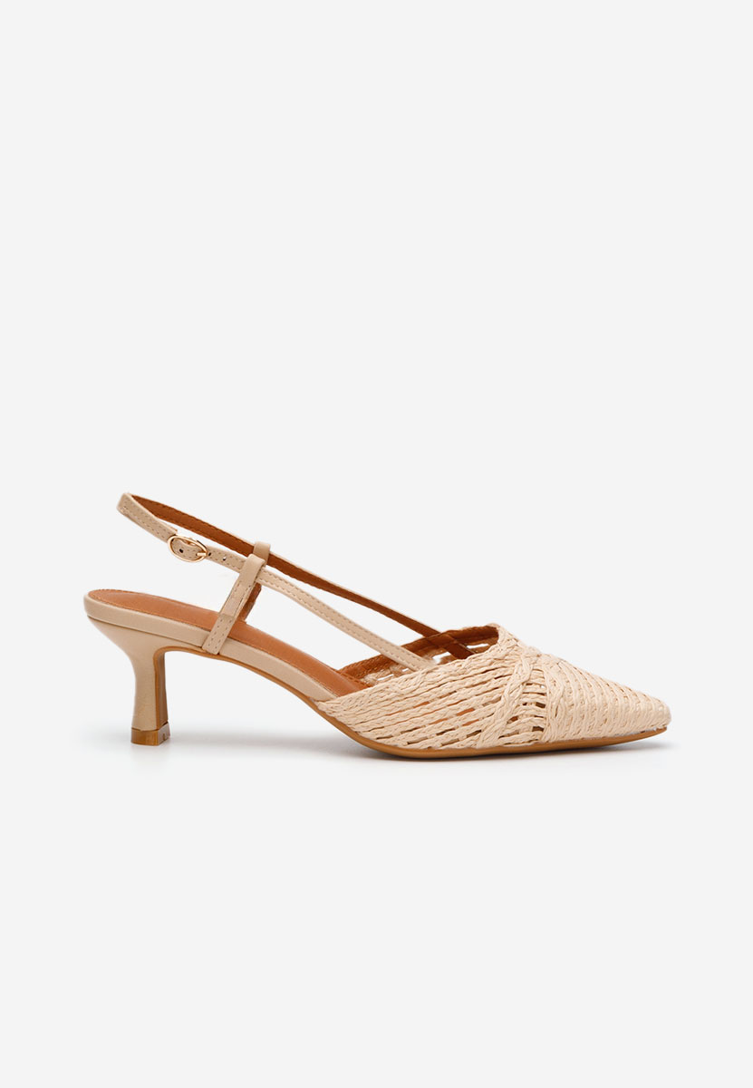 Γόβες slingback Veratia μπεζ