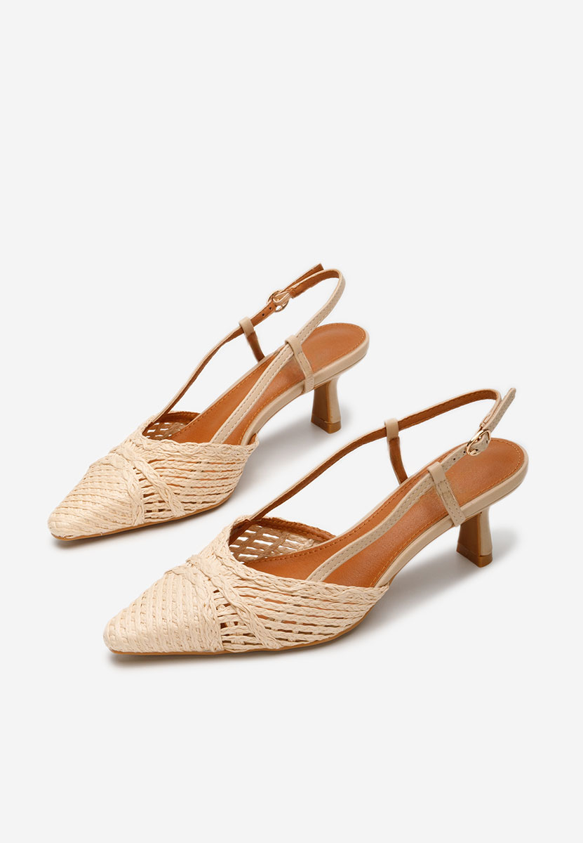 Γόβες slingback Veratia μπεζ