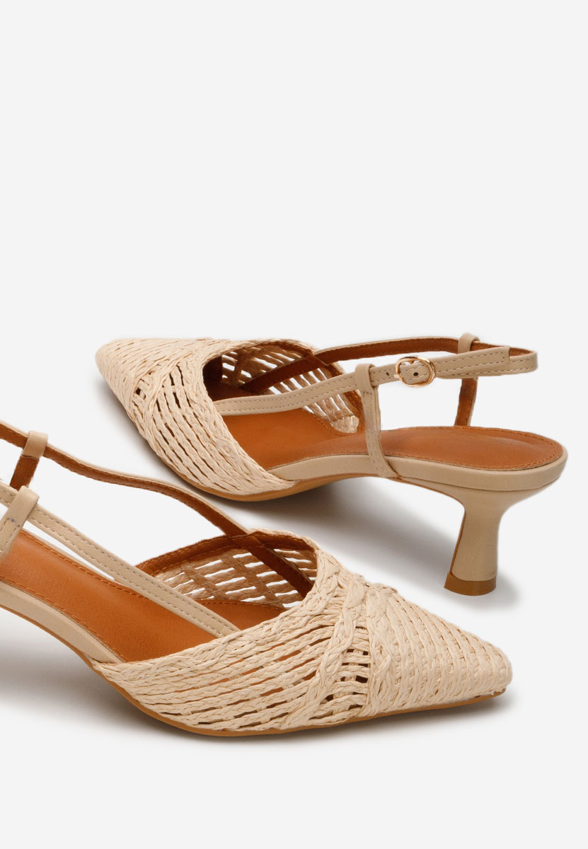 Γόβες slingback Veratia μπεζ