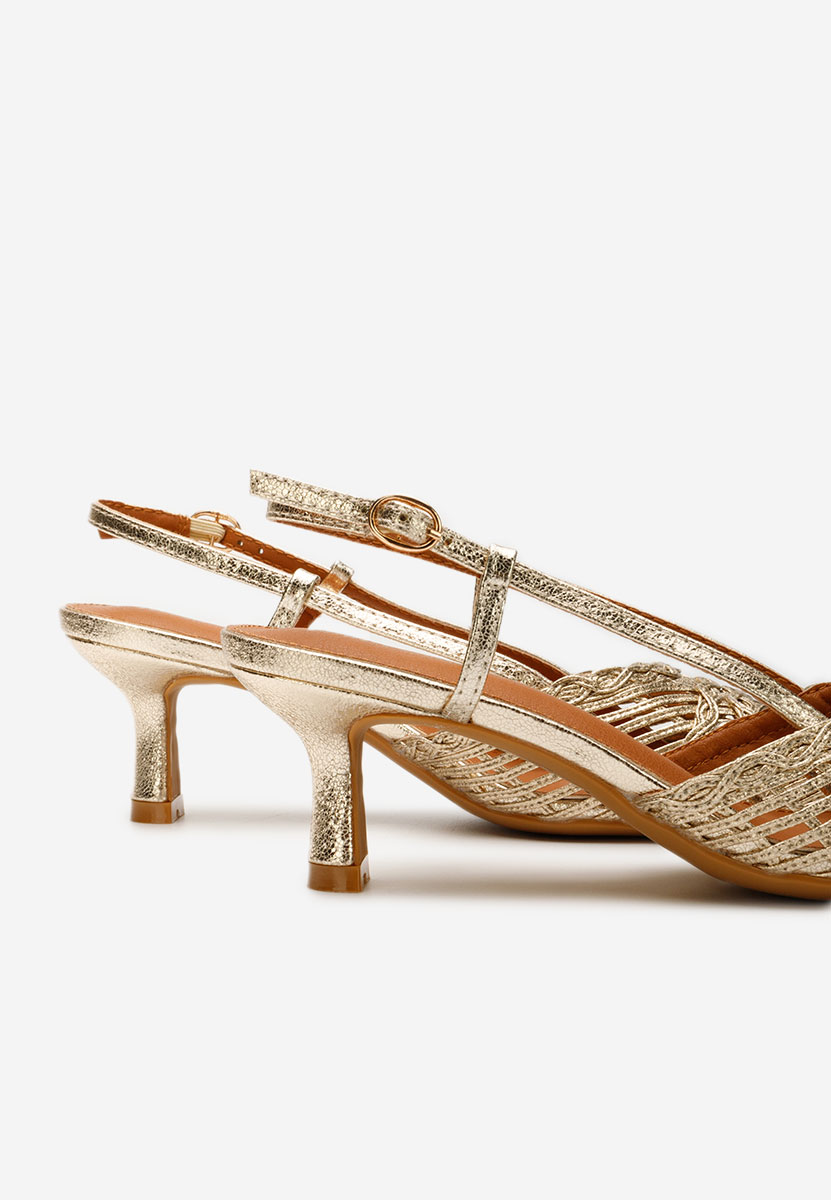 Γόβες slingback Veratia χρυσο