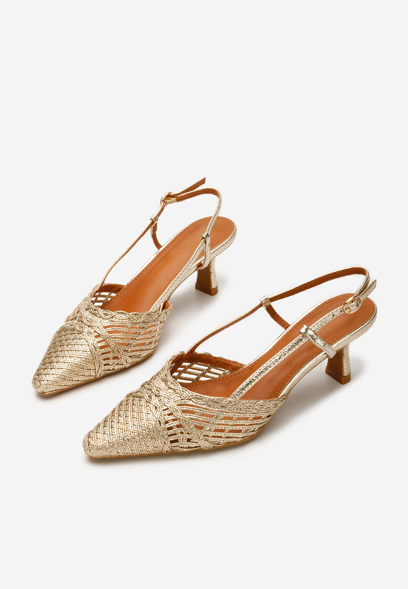 Γόβες slingback Veratia χρυσο