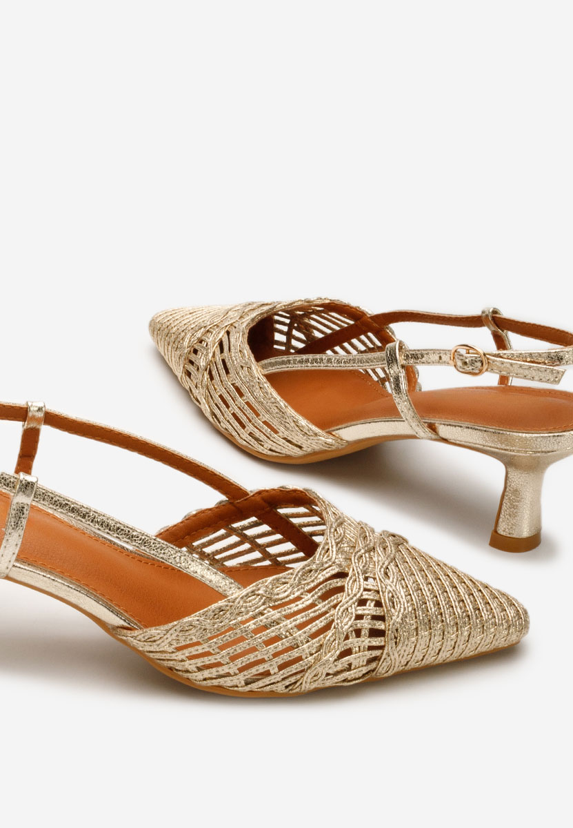 Γόβες slingback Veratia χρυσο