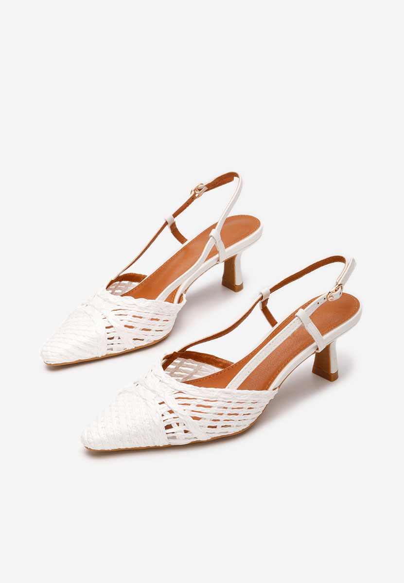 Γόβες slingback Veratia λευκά