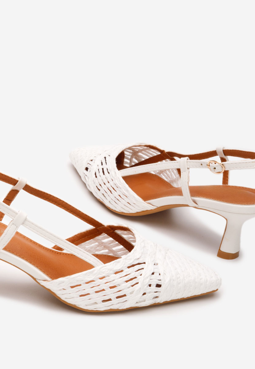 Γόβες slingback Veratia λευκά