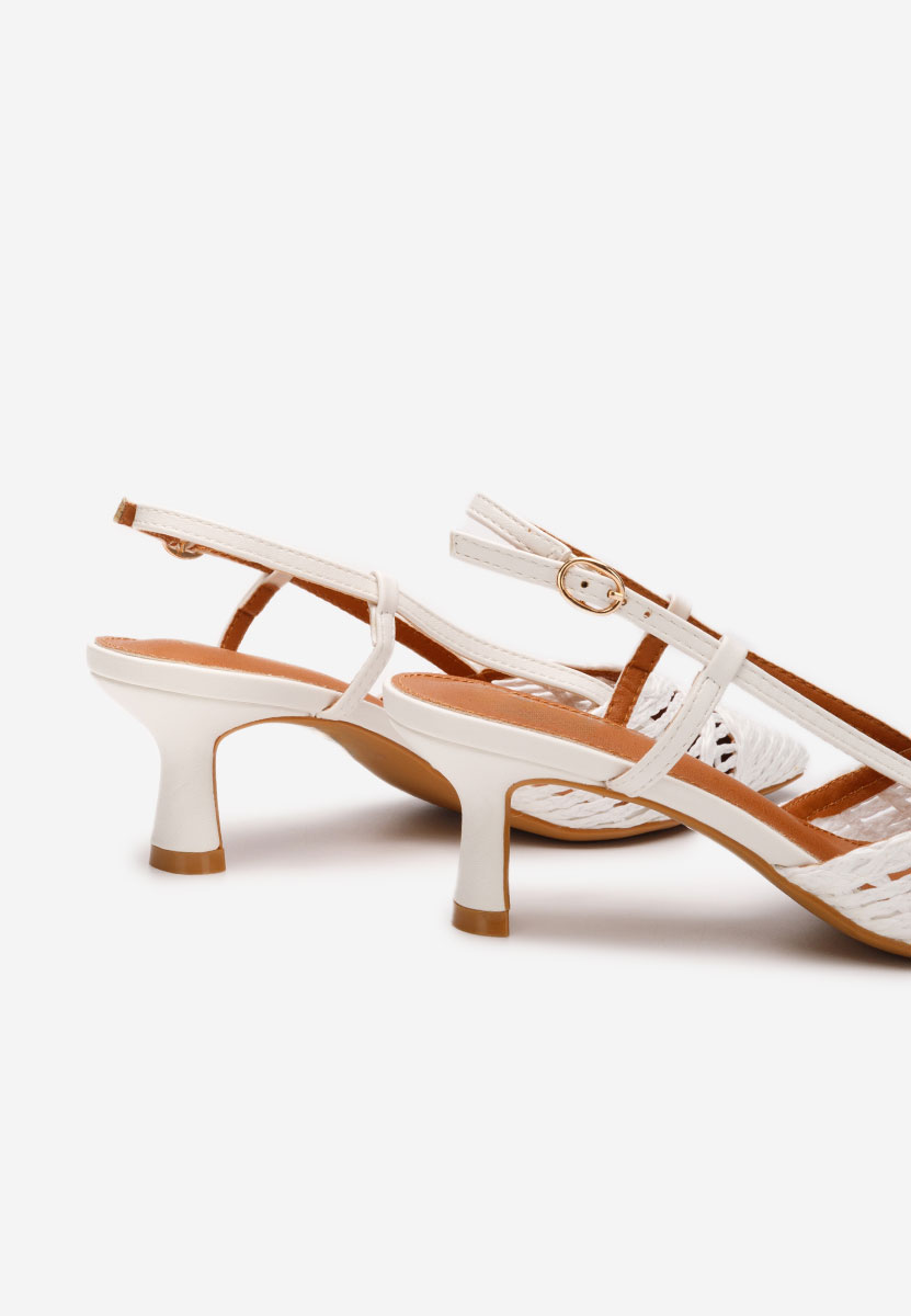 Γόβες slingback Veratia λευκά