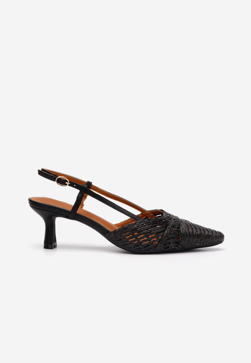 Γόβες slingback Veratia μαύρα