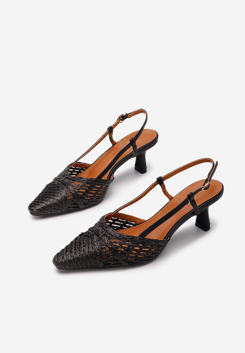 Γόβες slingback Veratia μαύρα