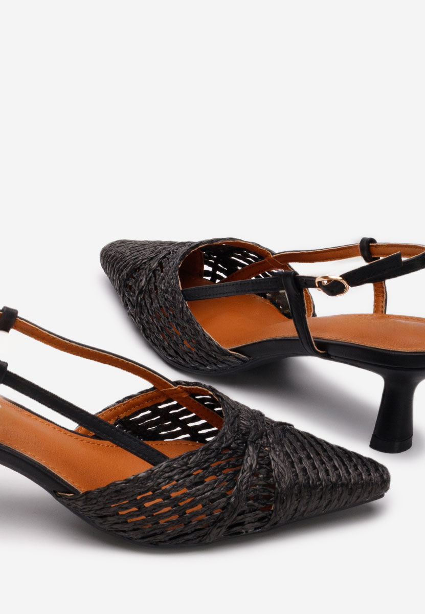 Γόβες slingback Veratia μαύρα