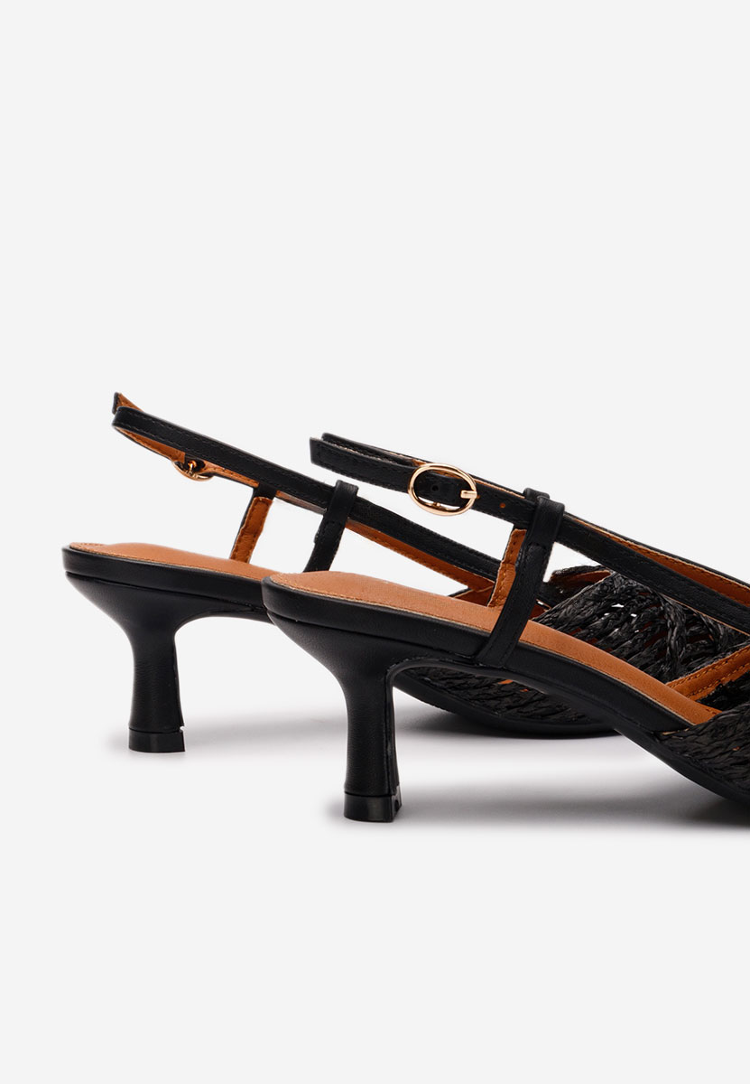 Γόβες slingback Veratia μαύρα