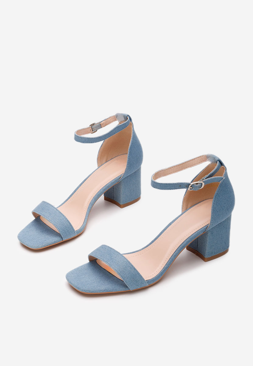 Πέδιλα με χοντρο τακουνι Lilea V3 Τζιν