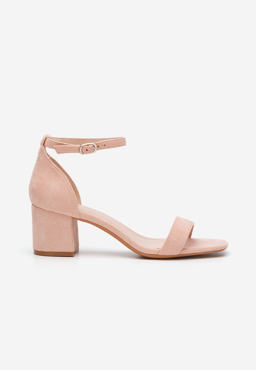 Πέδιλα με χοντρο τακουνι Lilea V3 ροζ