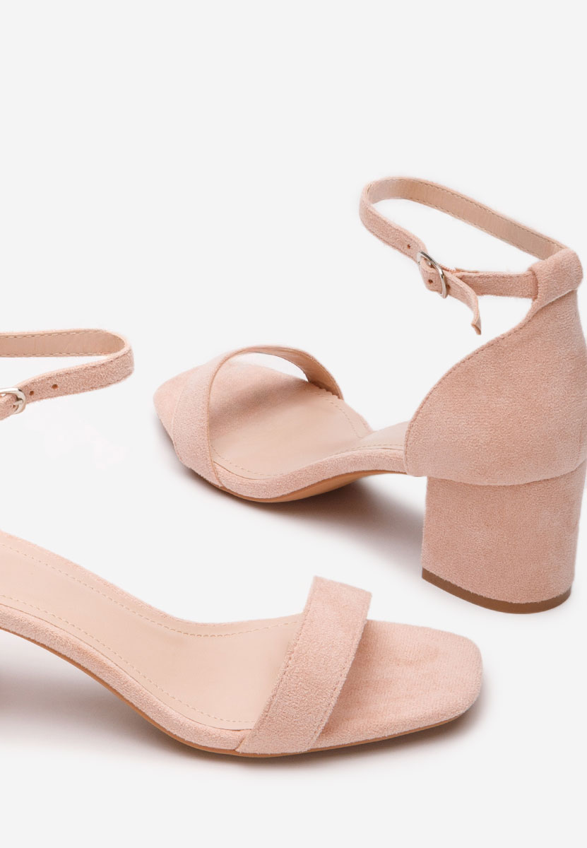 Πέδιλα με χοντρο τακουνι Lilea V3 ροζ