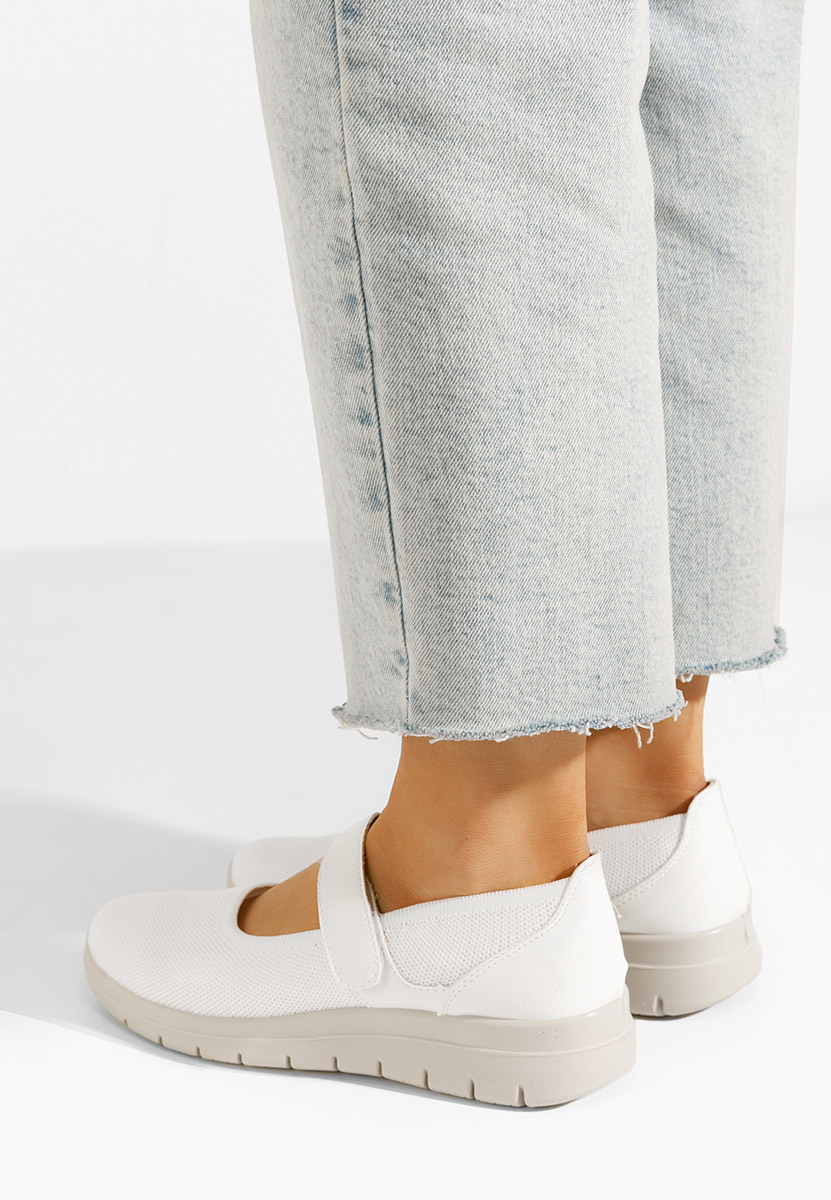 Μπαλαρίνεσ με λουράκι Maila λευκά