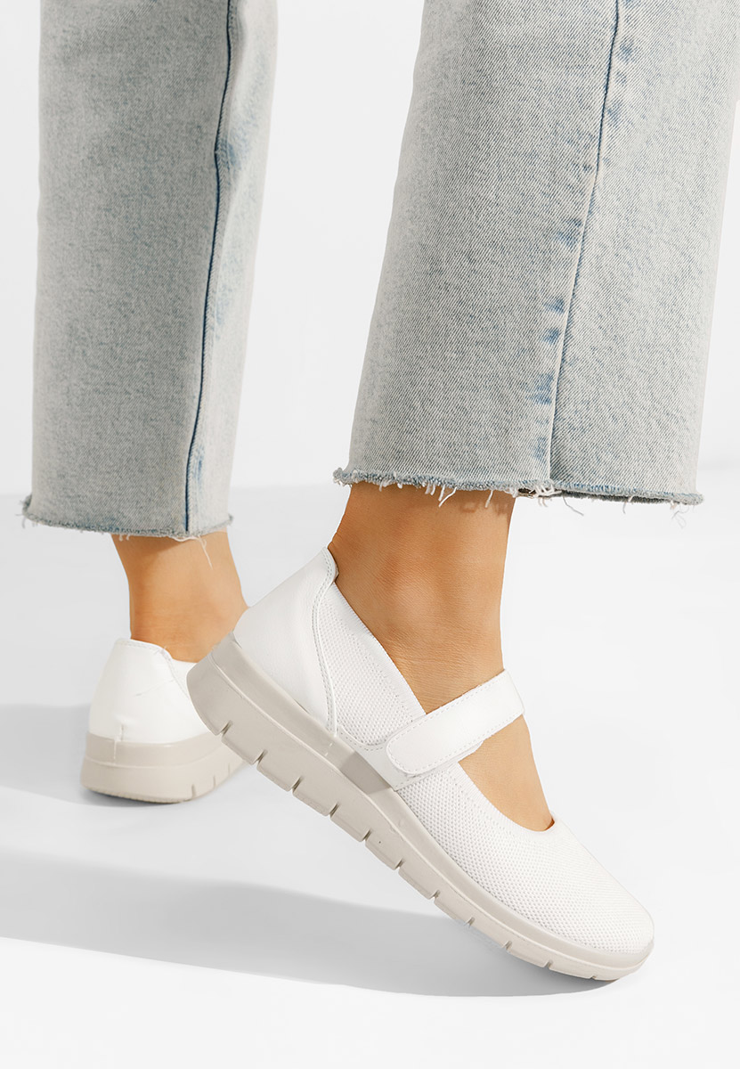 Μπαλαρίνεσ με λουράκι Maila λευκά