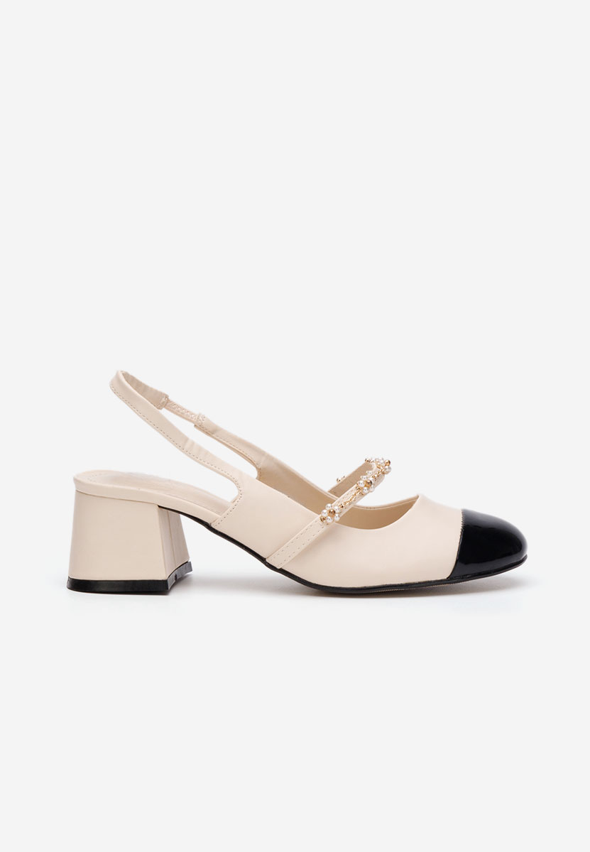 Γόβες slingback Paecia μπεζ