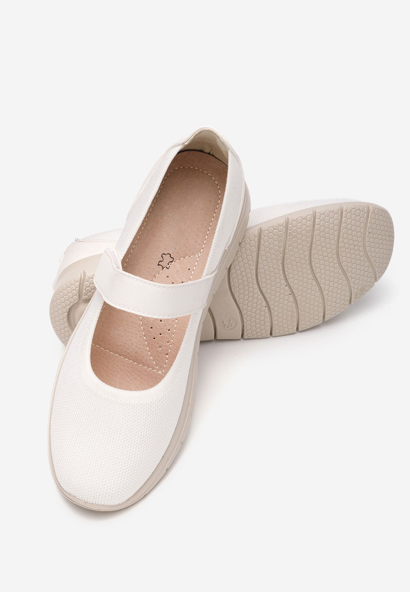 Μπαλαρίνεσ με λουράκι Maila λευκά