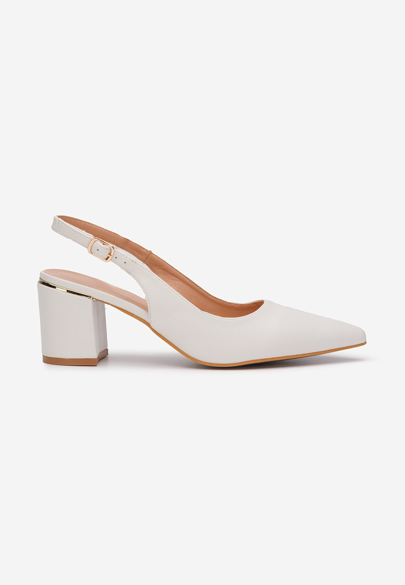 Γόβες slingback Flamia λευκά