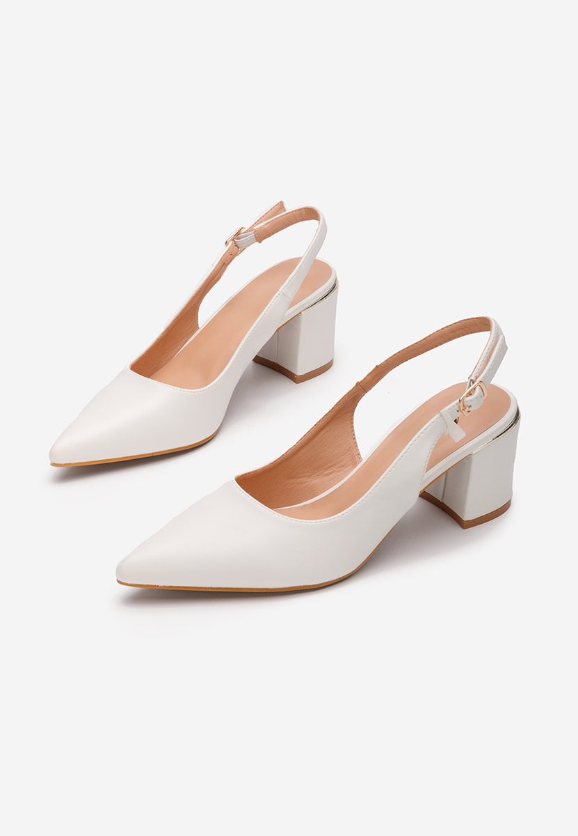 Γόβες slingback Flamia λευκά