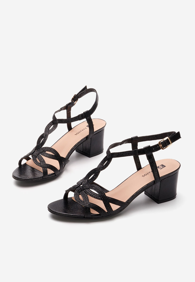 Πέδιλα με χοντρο τακουνι Siltia Μαύρα