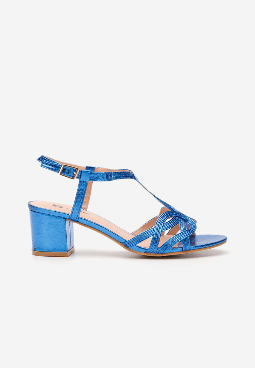 Πέδιλα με χοντρο τακουνι Siltia μπλε