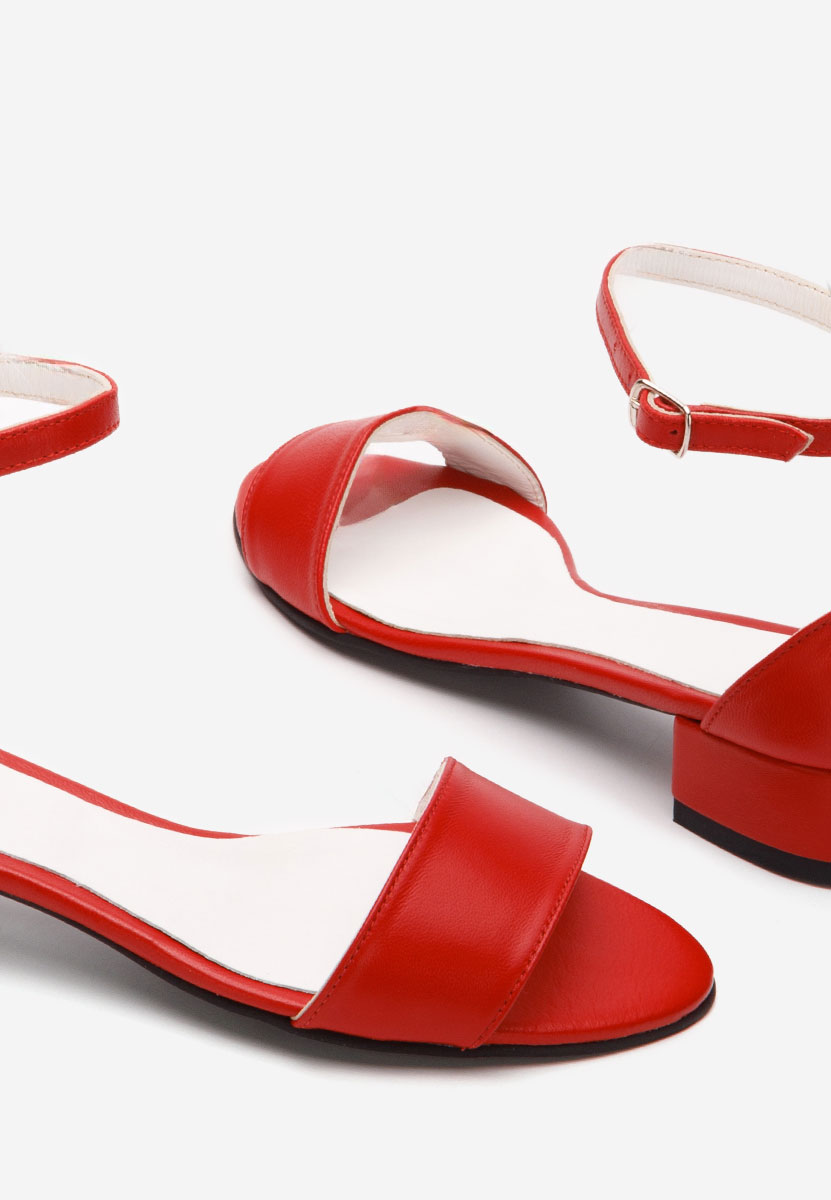 Πέδιλα δερματινα Amais V3 κοκκινα