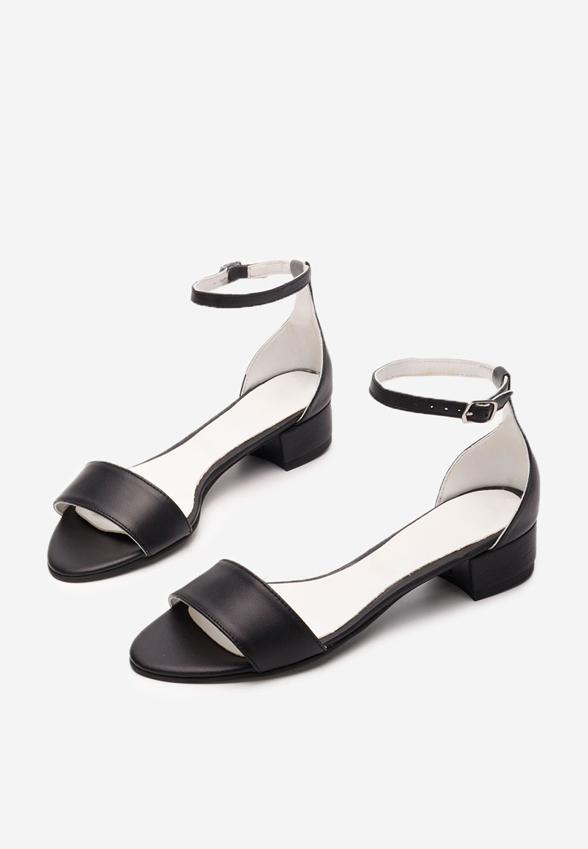 Πεδιλα με χαμηλο τακουνι Amais V3 μαύρα