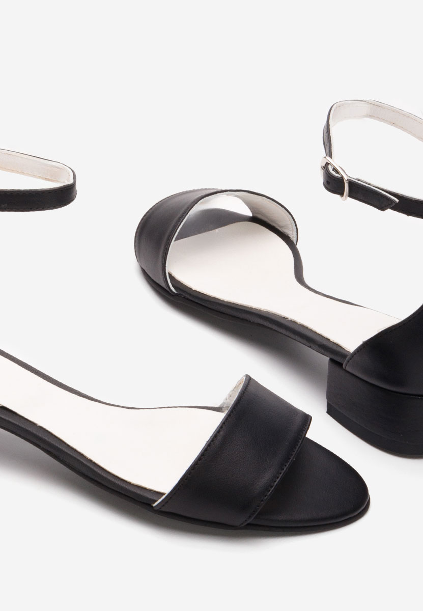 Πεδιλα με χαμηλο τακουνι Amais V3 μαύρα