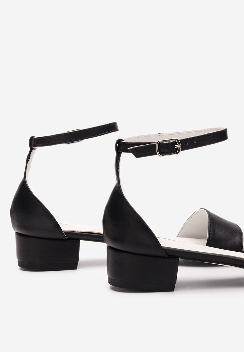 Πεδιλα με χαμηλο τακουνι Amais V3 μαύρα